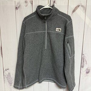 The North Face Gordon Lyons 1/4-Zip Pullover Men’s Medium Gray Fleece EUC